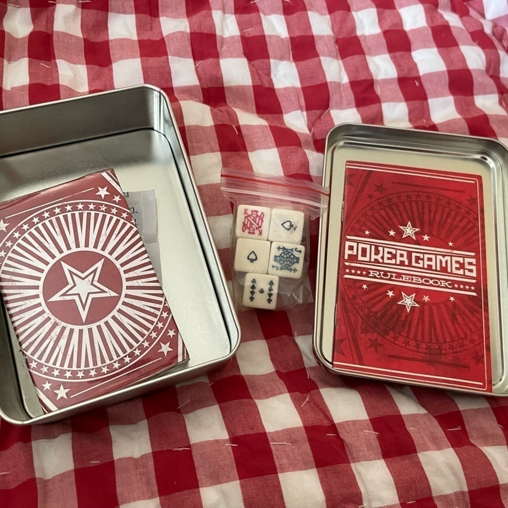Marlboro 50th Anniversary Playing Cards w/Poker Dice &Rule Book Matching Tin Box